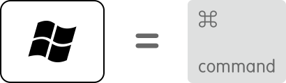Логотип Windows: натисніть клавішу Command (⌘)