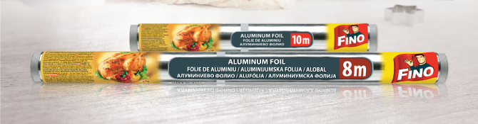 Свіжість і зручність   Доведена улюблена упаковка для харчових продуктів - здорова і якісна   алюмінієва фольга FINO   - це правильний вибір для легкого та швидкого приготування щоденного меню вдома
